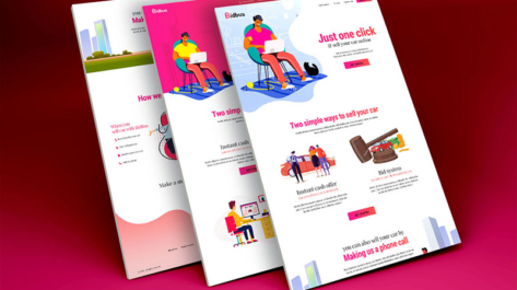 BidBus Home page design