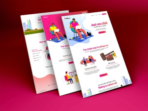 BidBus Home page design