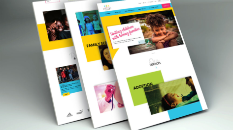 home page design for Evolve Family Services