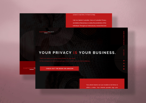 Custodiet Privacy - Landing page design