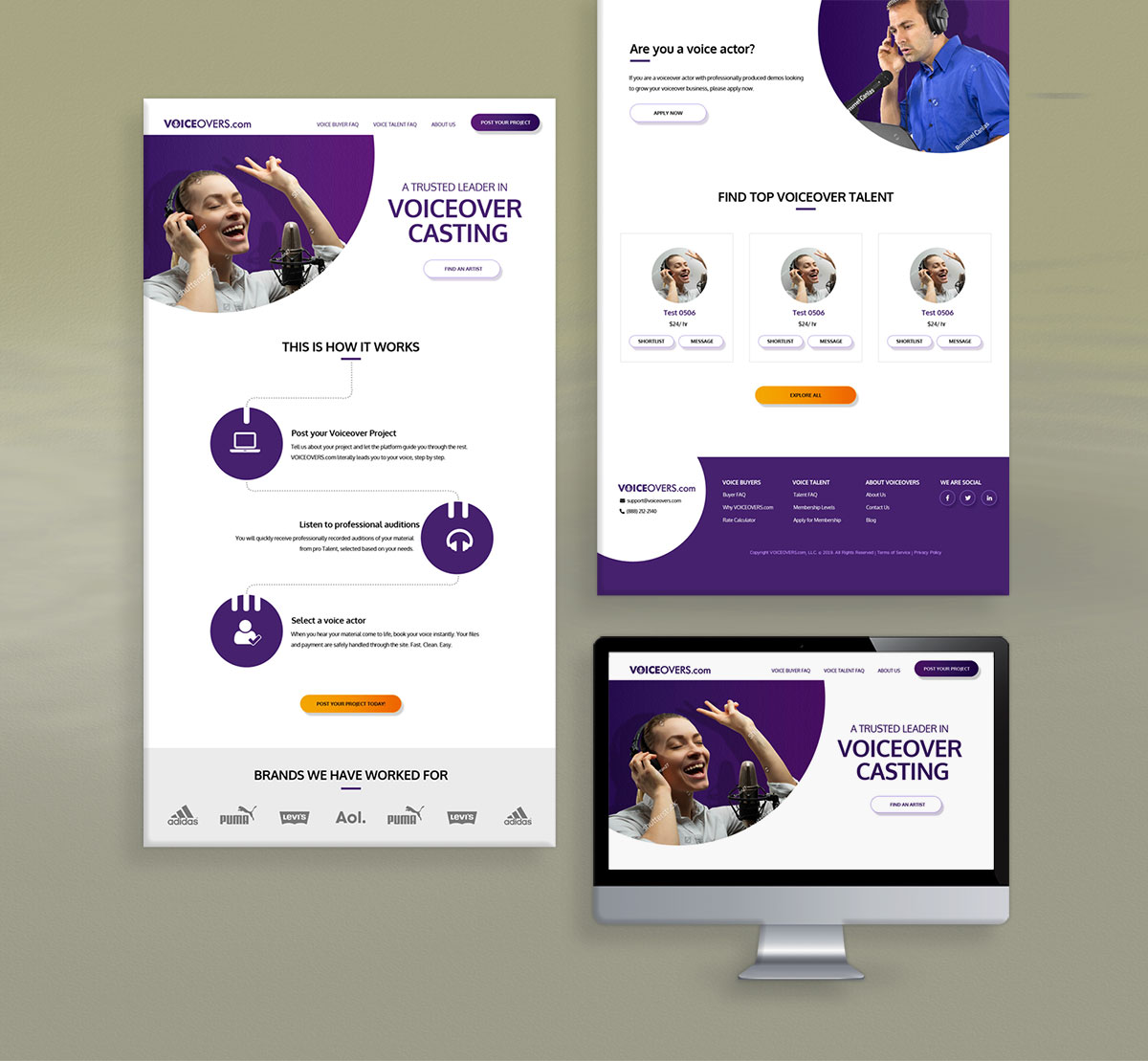 Voice Overs- home page template
