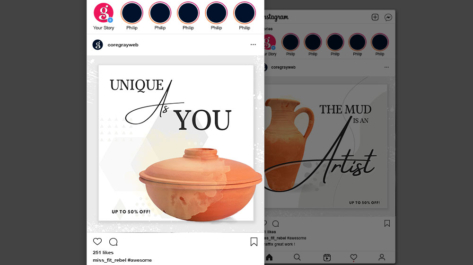 Instagram post for earthen pots