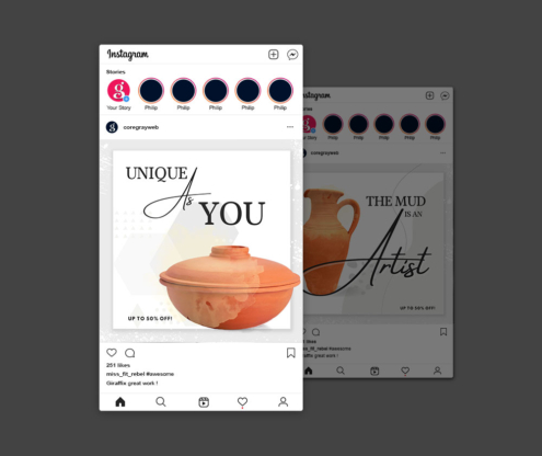 Instagram post for earthen pots