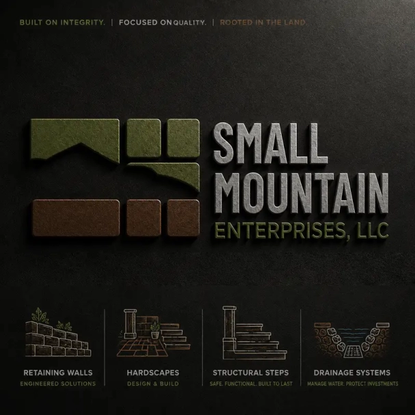small mountain logo textured