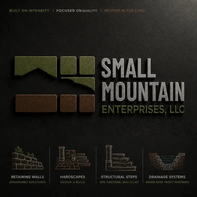 small mountain logo textured